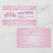Carte de visite à bijoux Tiara Princess Rose (Devant / Derrière)