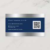 Carte de visite à cadre métallique Faux (Dos)