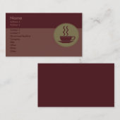 Carte de visite à café chaud (Devant / Derrière)