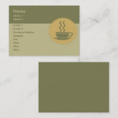 Carte de visite à café chaud (Devant / Derrière)