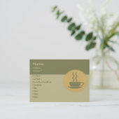Carte de visite à café chaud (Debout devant)