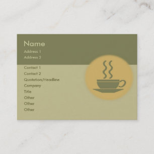Carte de visite à café chaud