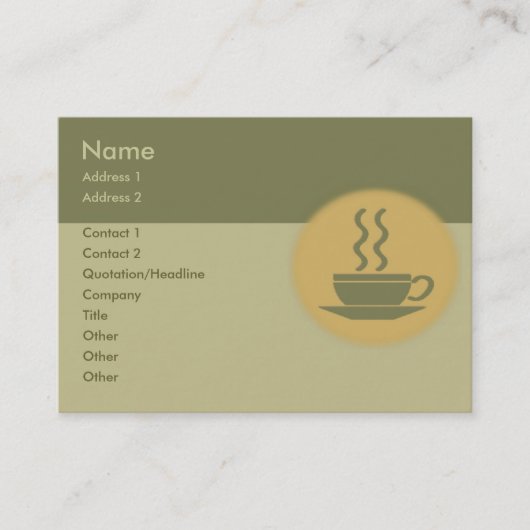 Carte de visite à café chaud (Devant)