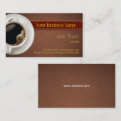 Carte de visite à café chaud (Devant / Derrière)