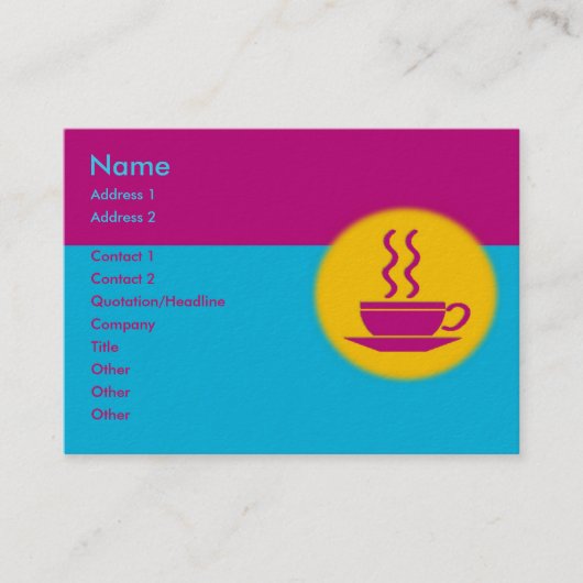 Carte de visite à café chaud (Devant)