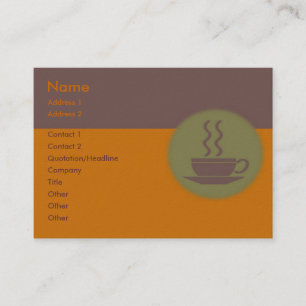 Carte de visite à café chaud