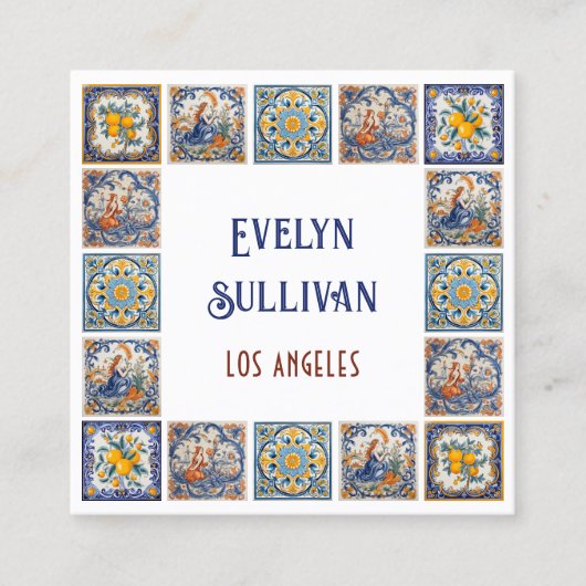 Carte de visite à carreaux italiens (Devant)