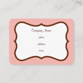 Carte de visite à carreaux rose (Dos)