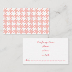 Carte de visite à carreaux rose