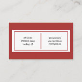 Carte de visite à carreaux rouges (Dos)