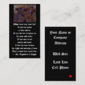 Carte De Visite À "ce qu'aime le ressembler ?" ~ St Augustine (Devant / Derrière)