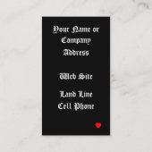 Carte De Visite À "ce qu'aime le ressembler ?" ~ St Augustine (Dos)