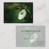 Carte de visite à chaussures de la Dame Jaune (Devant / Derrière)