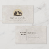 Carte de visite à cheval du couple Cowboy (Devant / Derrière)