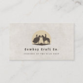Carte de visite à cheval du couple Cowboy (Devant)