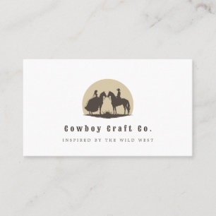 Carte de visite à cheval du couple Cowboy