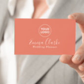 Carte de visite à code de scan en terracotta minim