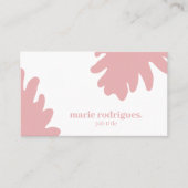 Carte de visite à code QR rose pastel (Devant)