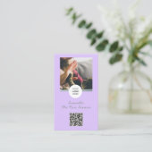 Carte de visite à code QR Service Menu écriture La (Debout devant)