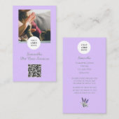 Carte de visite à code QR Service Menu écriture La (Devant / Derrière)