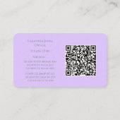 Carte de visite à code QR Service Menu écriture la (Dos)