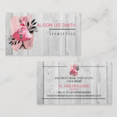 Carte de visite à coudre à la main de la main (Devant / Derrière)