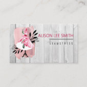 Carte de visite à coudre à la main de la main (Devant)