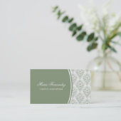 Carte de visite à cristaux rayonnants, vert de trè (Debout devant)