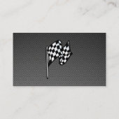 Carte De Visite À damiers Drapeau couleur carbone (Dos)