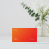 carte de visite à dégradé orange (Debout devant)