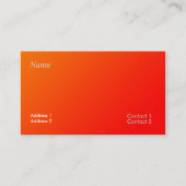 carte de visite à dégradé orange (Devant)