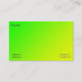 carte de visite à dégradé vert jaune (Devant)