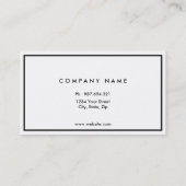 Carte de visite à deux faces (Dos)