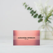 Carte de visite à deux tons Blush Rose Gold (Debout devant)