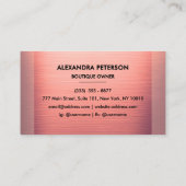 Carte de visite à deux tons Blush Rose Gold (Dos)