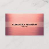Carte de visite à deux tons Blush Rose Gold (Devant)