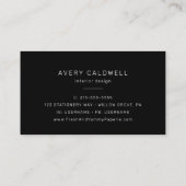 Carte de visite à double cadre noir Avery Moderne (Dos)