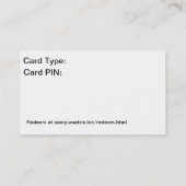 Carte de visite à double fonction de Compumatrix (Dos)
