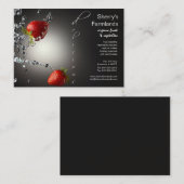 carte de visite à éclaboussures de fraises (Devant / Derrière)