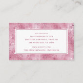 Carte de visite à écriture holographique rose (Dos)