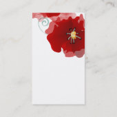 carte de visite à édition limitée de fleurs rouges (Dos)