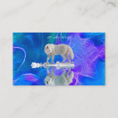 Carte de visite à effet fractal de la faune du lou (Dos)