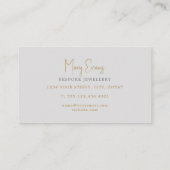 Carte de visite à effet marbre blanc et or (Dos)