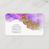Carte de visite à encre rose moderne (Dos)