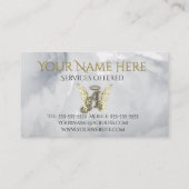 Carte De Visite A est pour l'initiale de lettre d'alphabet d'ange (Dos)