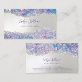 Carte de visite à faux feuil de paillettes de sirè (Devant / Derrière)