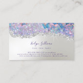 Carte de visite à faux feuil de paillettes de sirè (Dos)