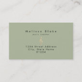 carte de visite à feuille d'or faux (Dos)