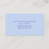 Carte de visite à fleurs bleues (Dos)