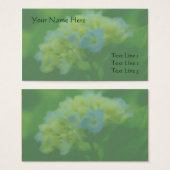 Carte de visite à fleurs Blue Hydrangea (Devant & derrière)